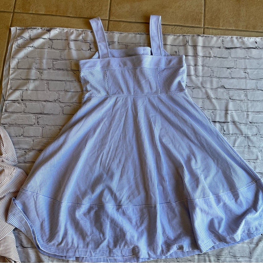 Yacht Club Isaac Mizrahi Live QVC Lot of 2 Dresses Seersucker Midi XLPetite $220 - Picture 9 of 14